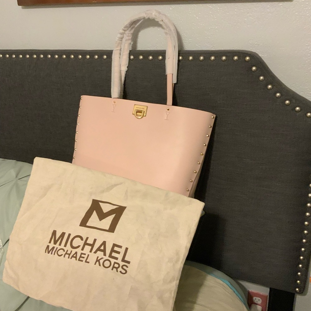 NEW MICHAEL KORS MANHATTAN LARGE FASHION TOTE  LEATHER SHOULDER BAG HANDBAG